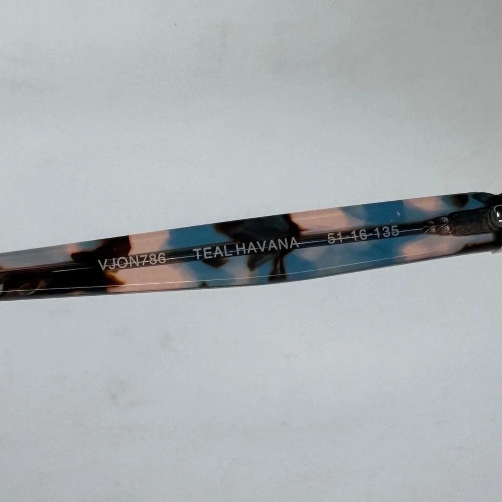 JONES‎ NEW YORK VJON786 Teal Havana Tortoise Eyeglasses Frames Only 51 16 135